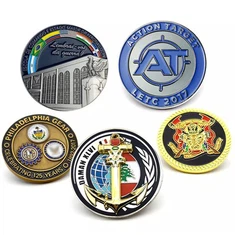 Koin Tantangan Logam Warna Enamel Souvenir